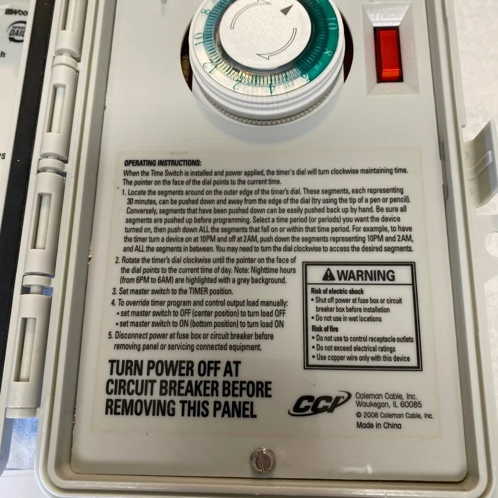 Woods 59396 Indoor Outdoor Multi-Volt 24 Hour Time Switch New Open Box